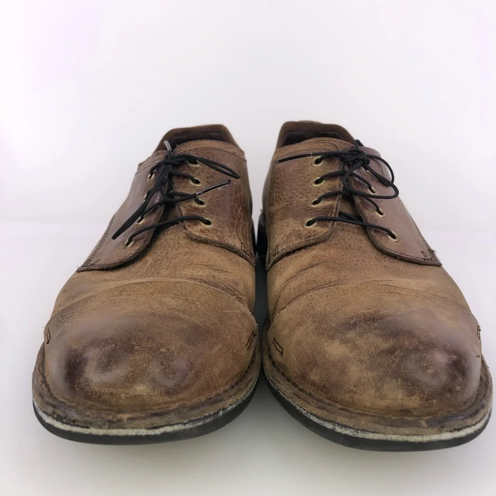 Cole Haan Brown Leather Cap Toe Oxford Dress Shoes Size 10